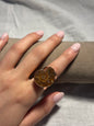 Ammonite Fossil Copper Ring