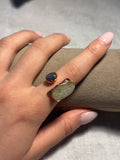 Green & Blue Stone Copper Ring