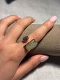 Green & Blue Stone Copper Ring