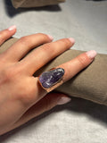 Amethyst Statement Copper Ring