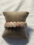 Pink and White Stone Stretch Bracelet