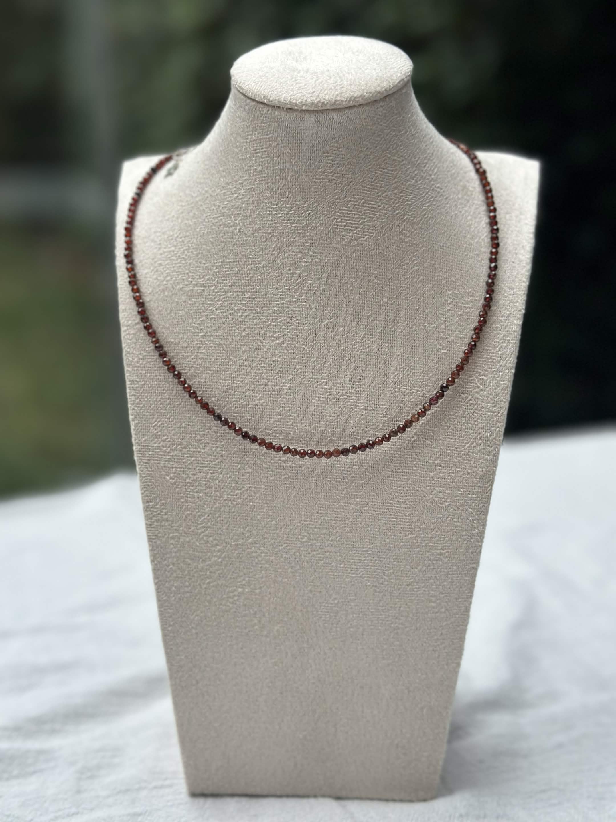 Deep Red Beaded Necklace photo 1