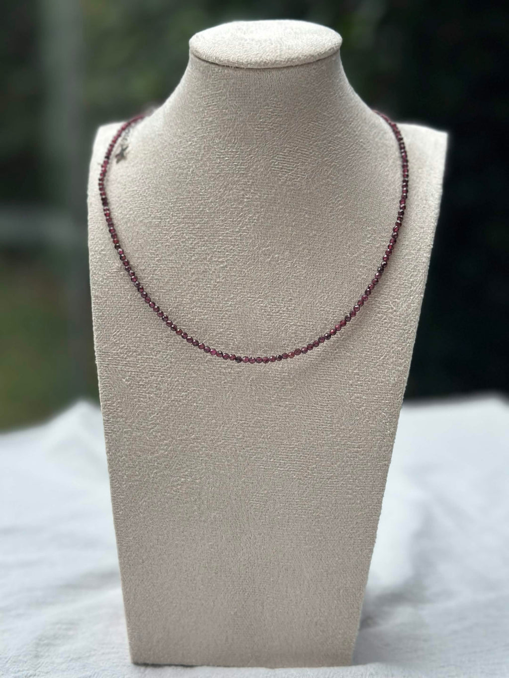 Deep Burgundy Beaded Necklace photo 1