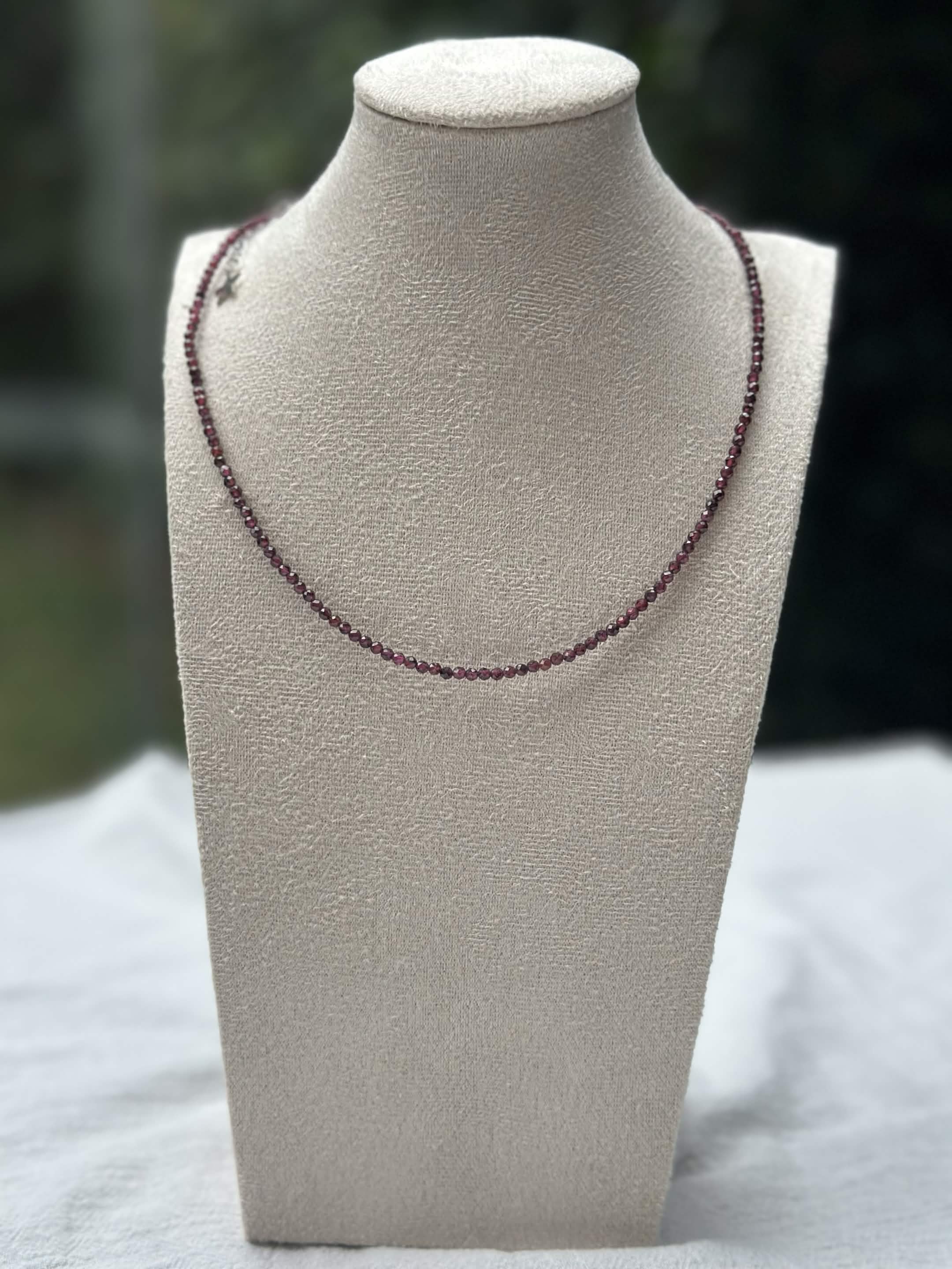 Deep Burgundy Beaded Necklace photo 1