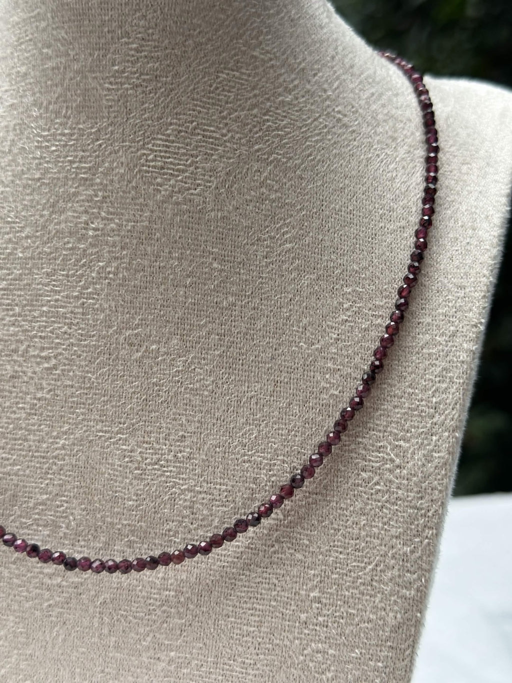 Deep Burgundy Beaded Necklace photo 2