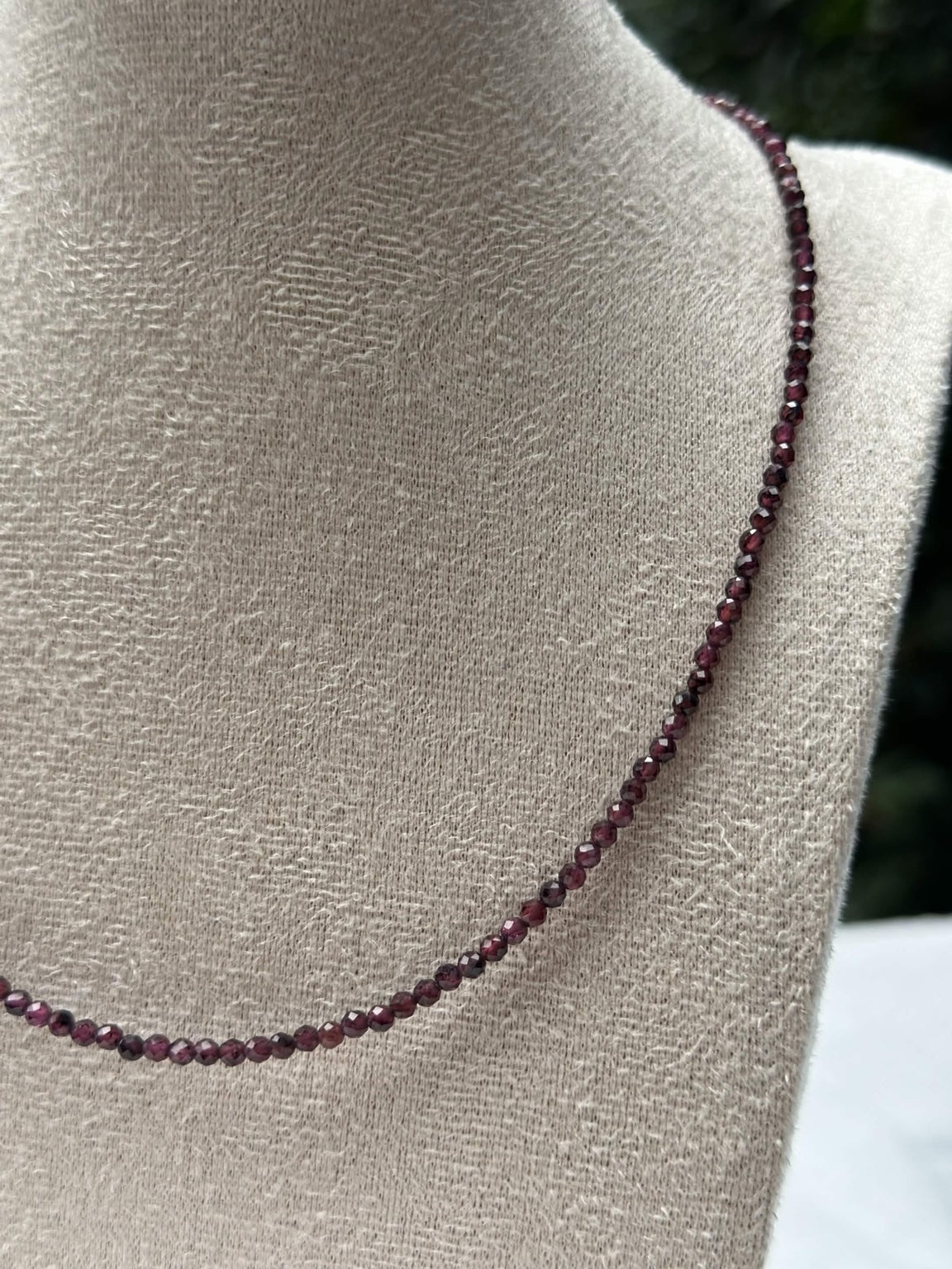 Deep Burgundy Beaded Necklace photo 2