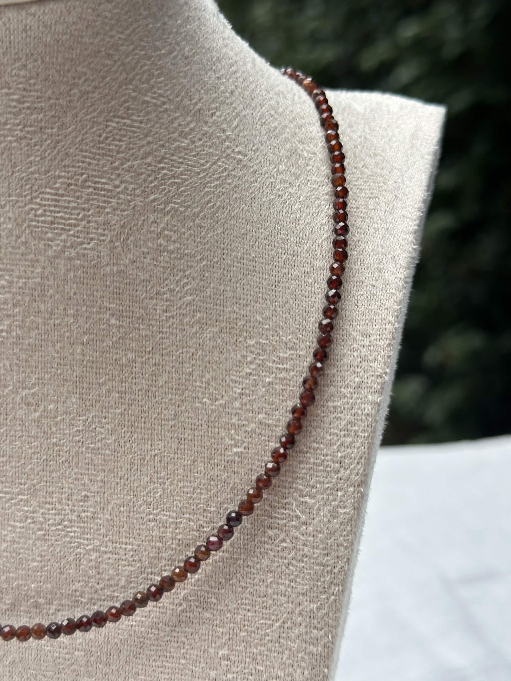 Deep Red Beaded Necklace photo 2