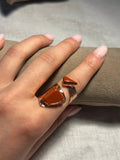 Red Jasper Duo Copper Ring