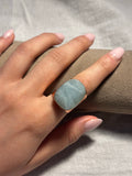 Aqua Blue Statement Copper Ring
