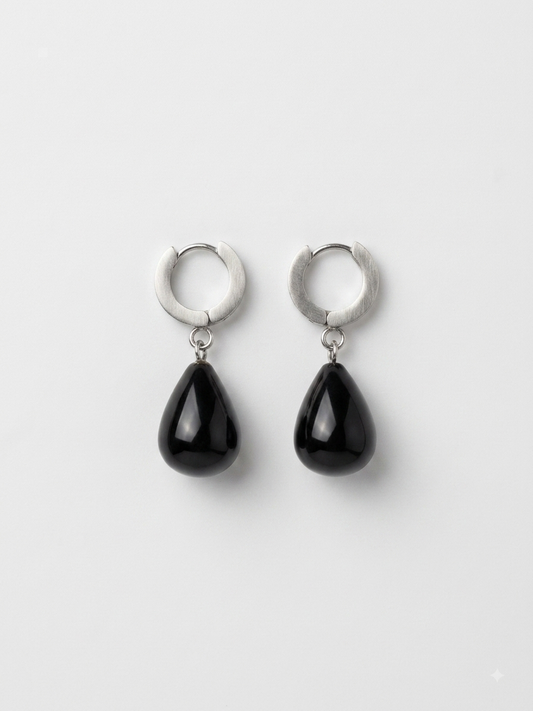 Black Onyx Drop Earrings