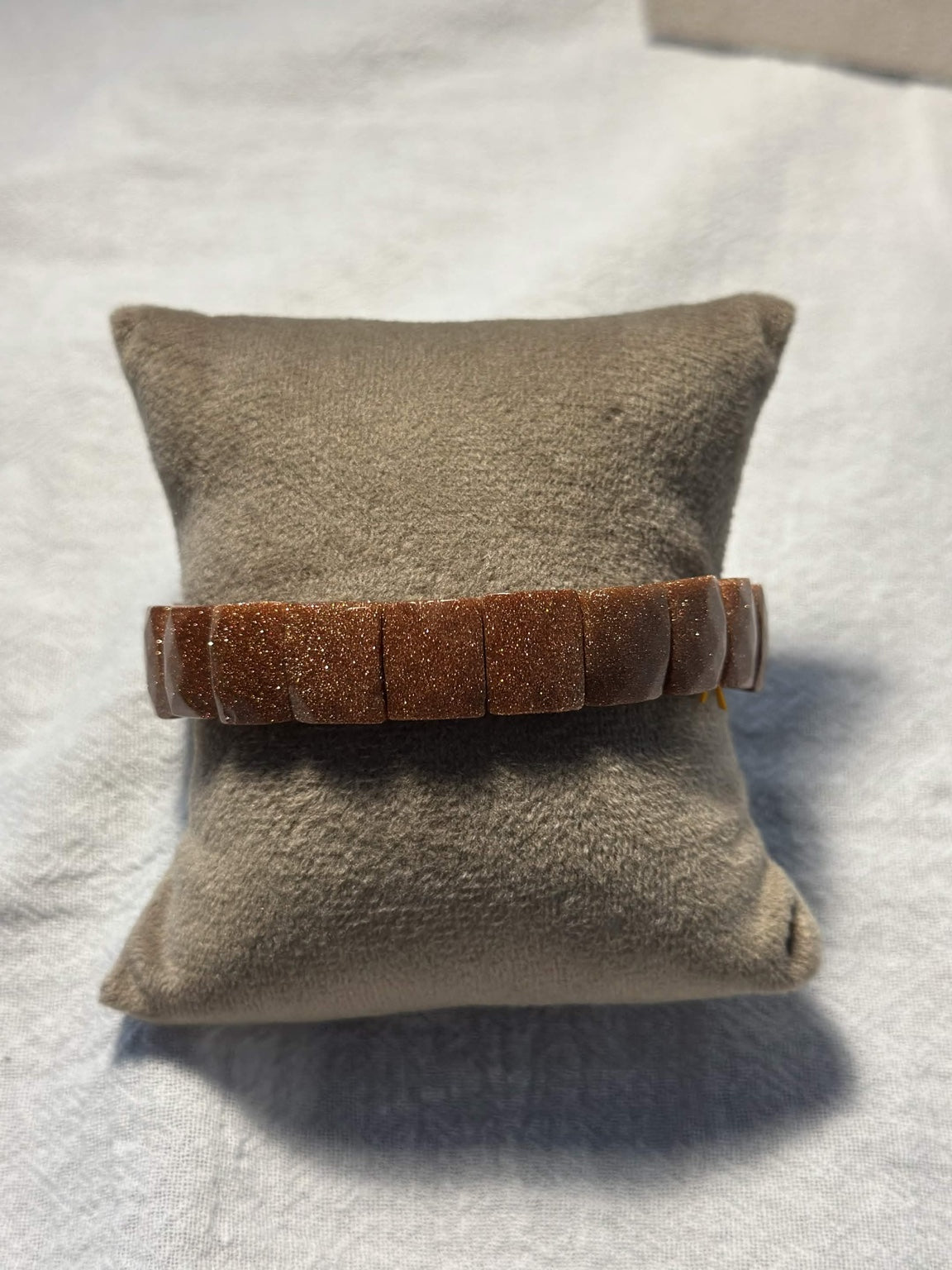 Brown Glitter Stone Stretch Bracelet
