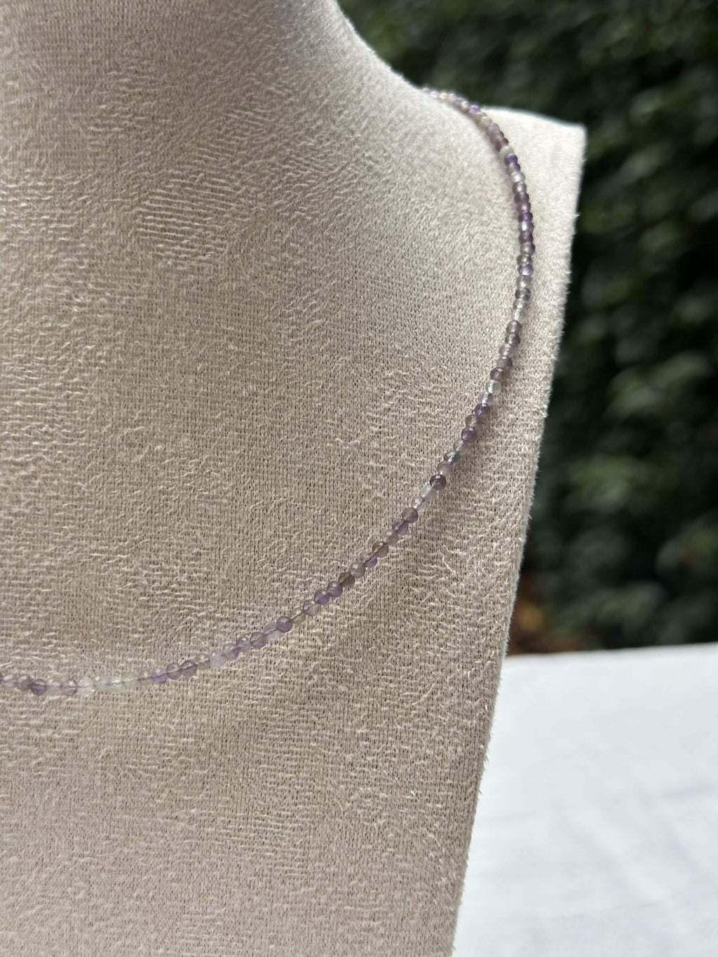 Close-up of lavender beads