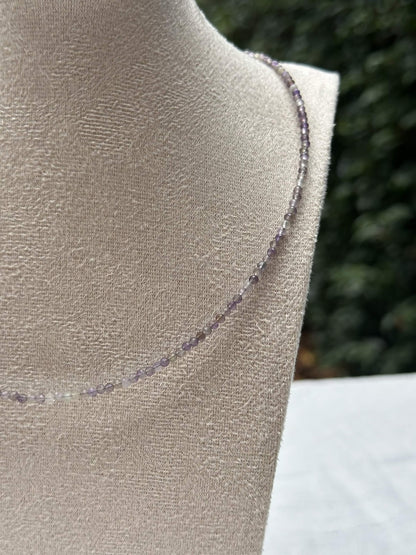 Close-up of lavender beads