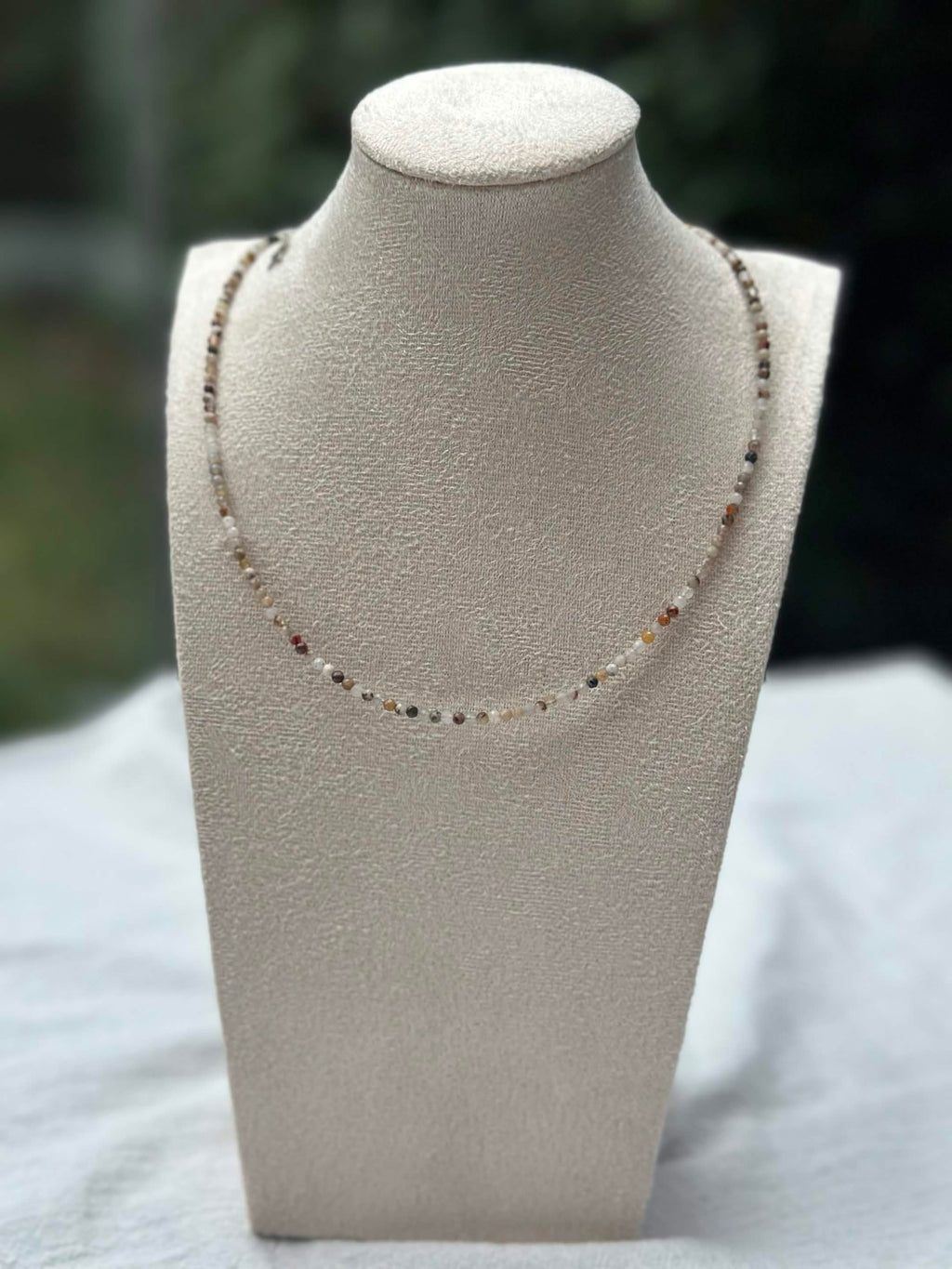 Multicolor gemstone beaded necklace