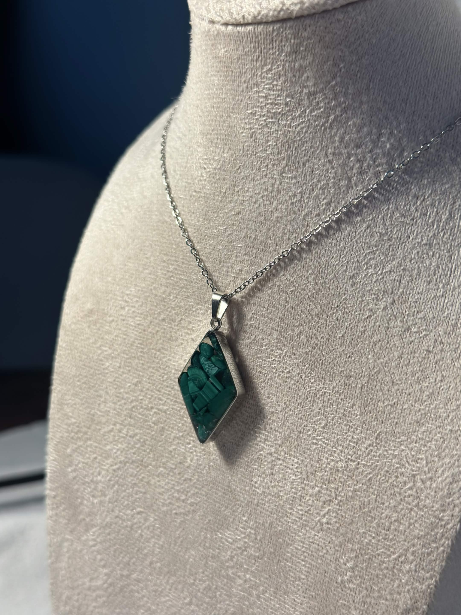 Green Diamond Stone Necklace