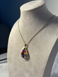 Multicolor Teardrop Stone Necklace