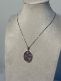 Purple Oval Stone Necklace
