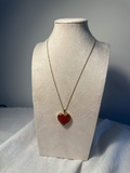 Red Heart Stone Necklace