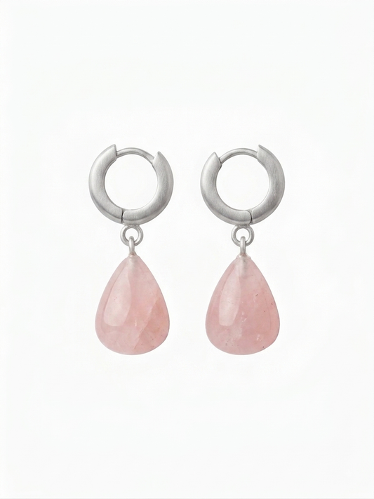 Rose Quartz Drop Earrings