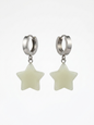 White Jade Star Earrings